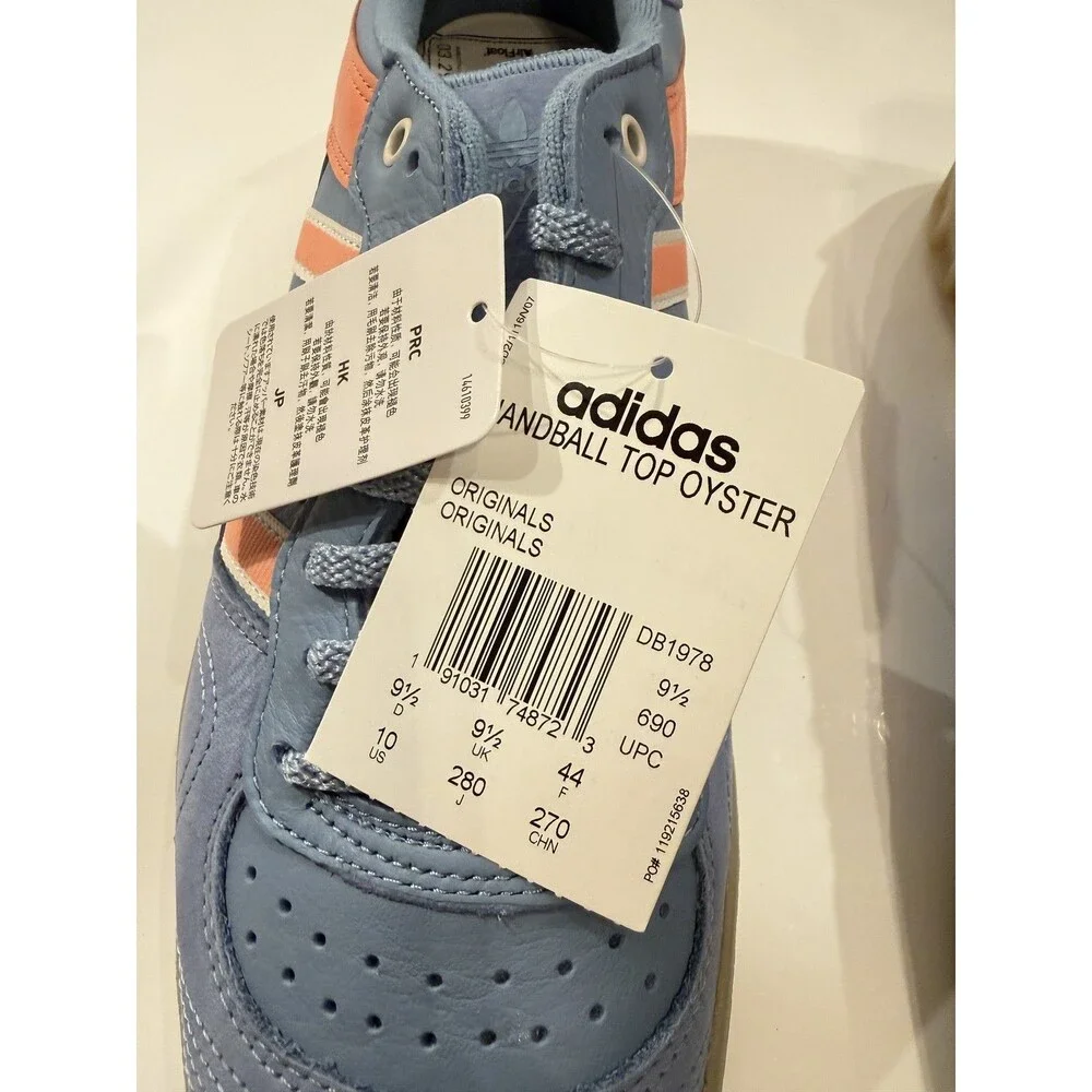 Adidas Handball Top Oyster Ash Blue Orange Gum Men's Sneakers DB1978 US 10 New
